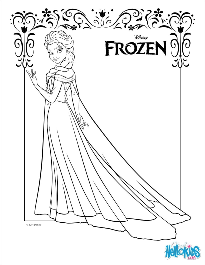 Elsa Coloring Pages Hellokids Elsa Coloring Pages Hellokids
