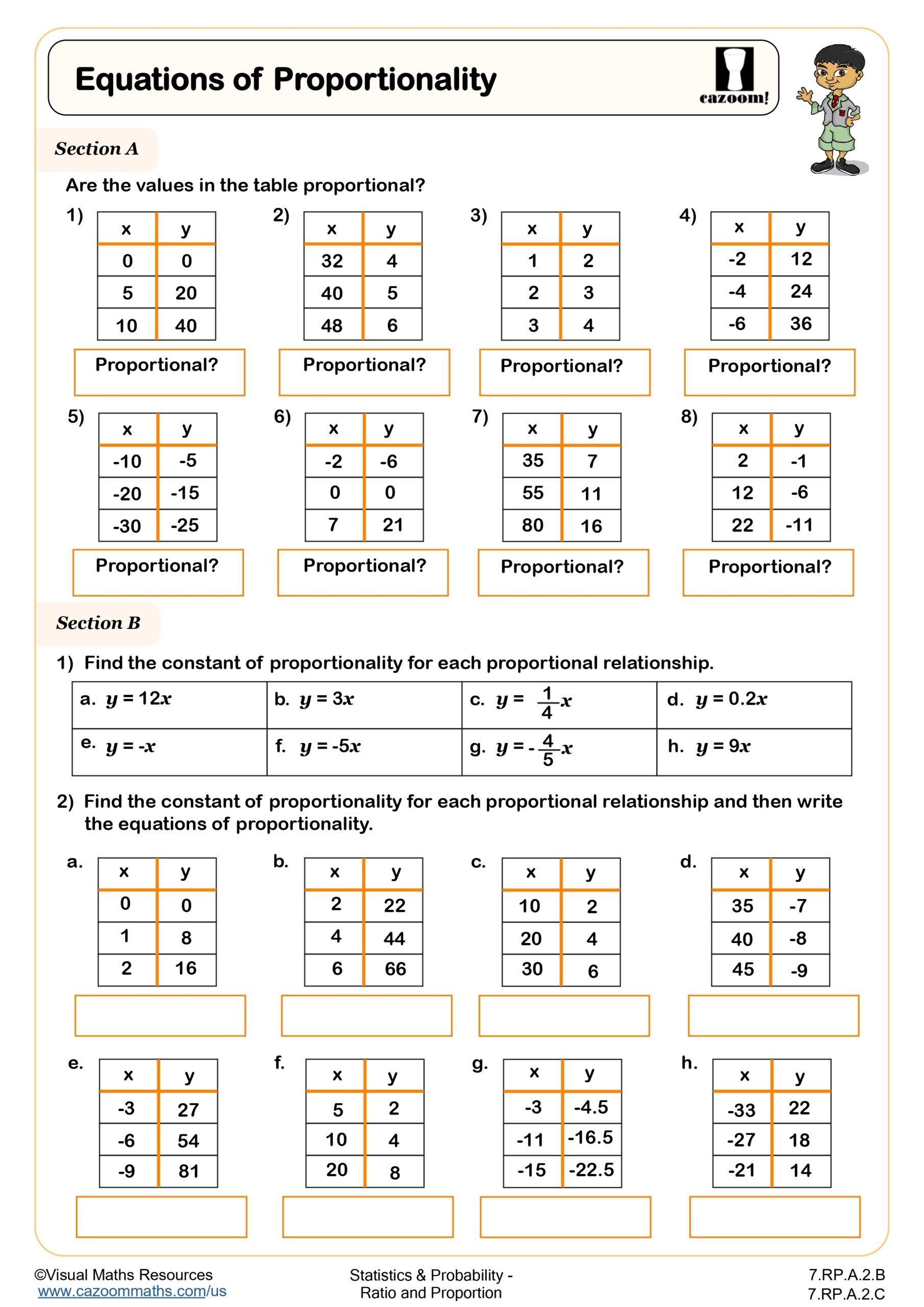Equations Of Proportionality Worksheet Fun And Engaging 7th Grade Statistics And Probability Worksheet