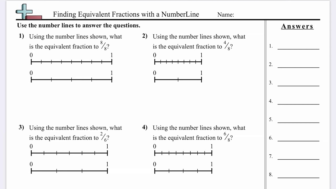 Equivalent Fractions On A Number Line Pt 2 YouTube Equivalent Fractions On A Number Line Pt 2 YouTube