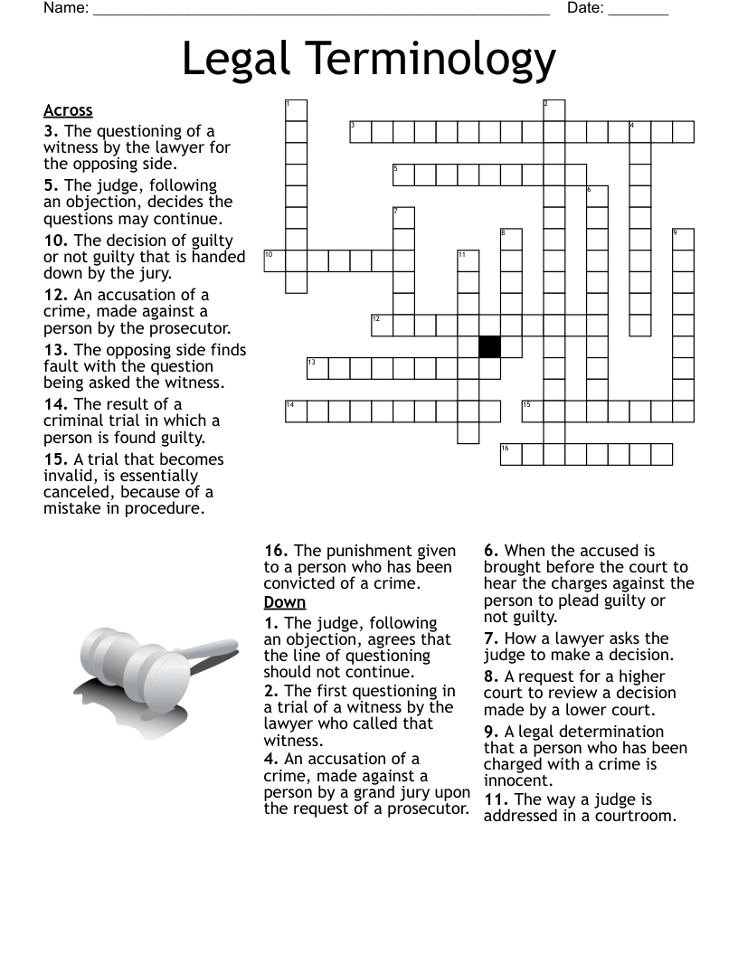 Ethics Crossword WordMint
