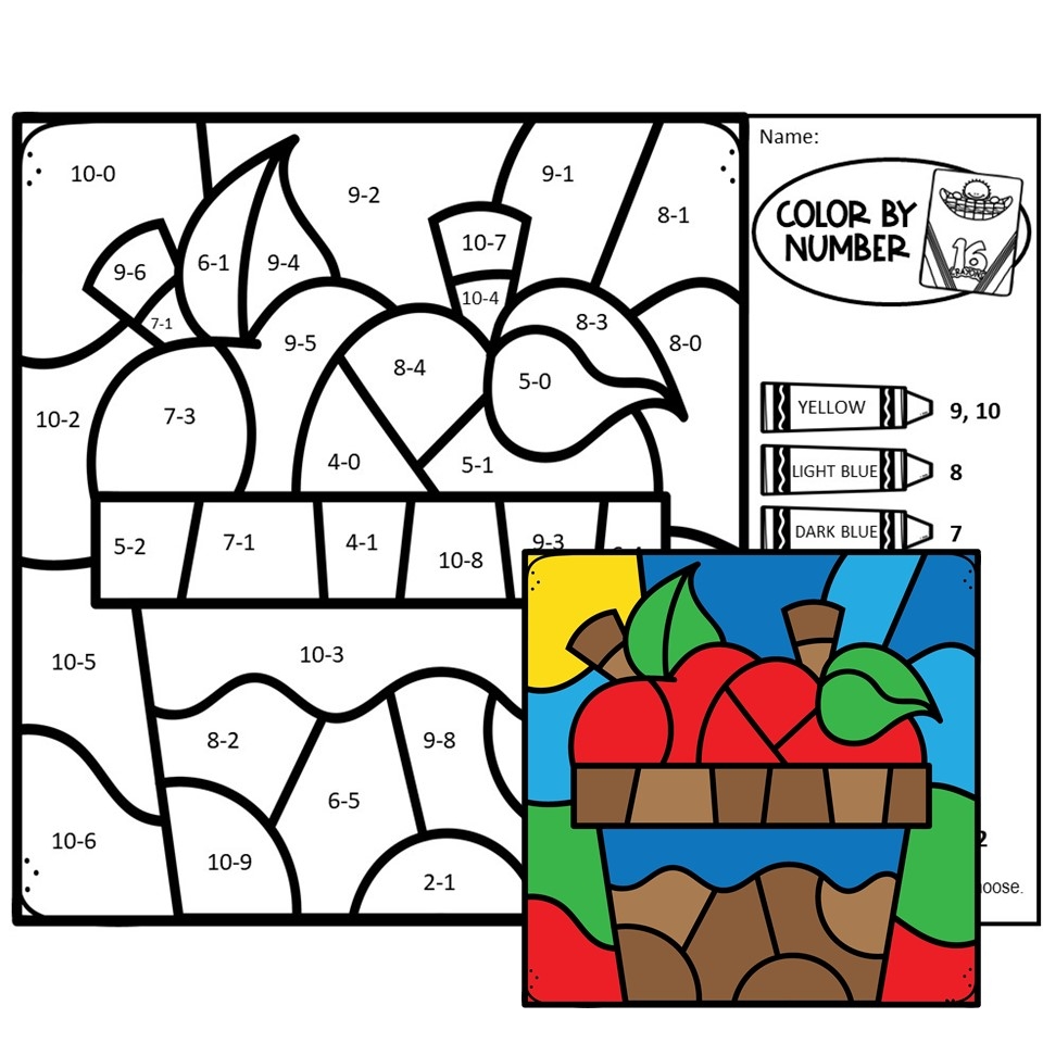 Fall Color By Number Subtraction To 10 Fall Color By Code Subtraction Within 10 Fall Coloring Pages Subtraction Facts Classful Fall Color By Number Subtraction To 10 Fall Color By Code Subtraction Within 10 Fall Coloring Pages Subtraction Facts Classful