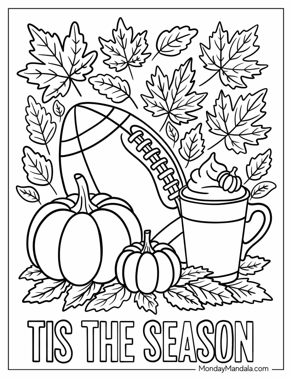 Fall Coloring Pages For Adults Free PDF Printables
