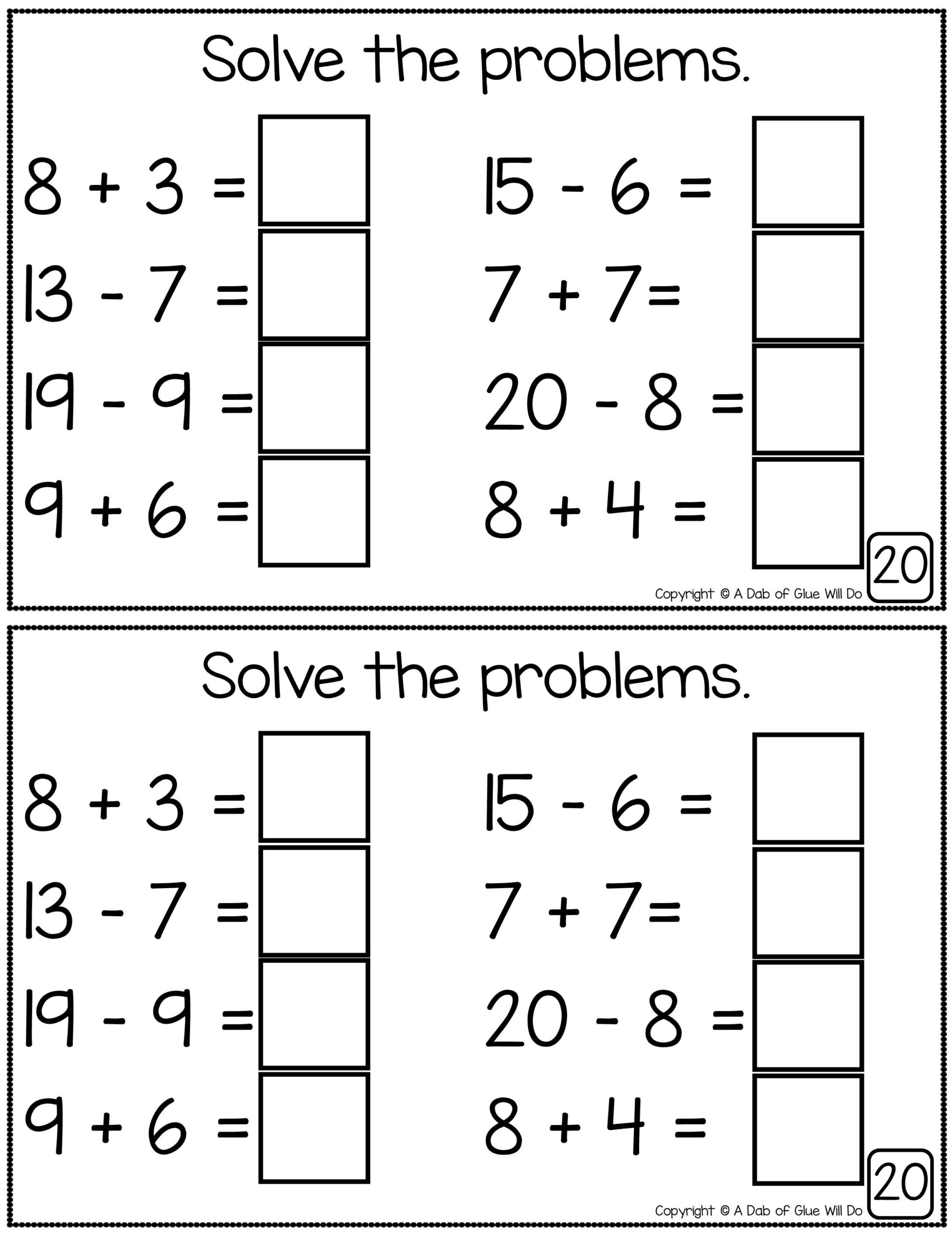 February Daily Math Review Journal For First Grade A Dab Of Glue Will Do