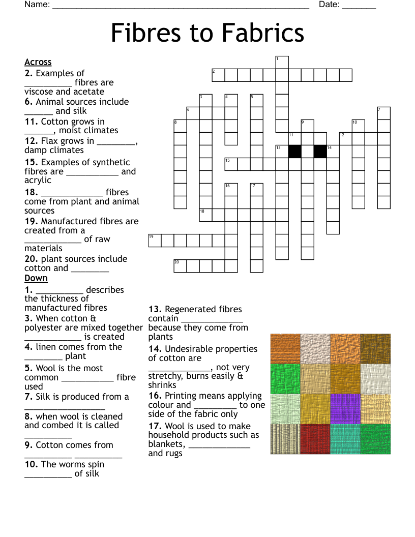 Fibers Crossword WordMint Fibers Crossword WordMint