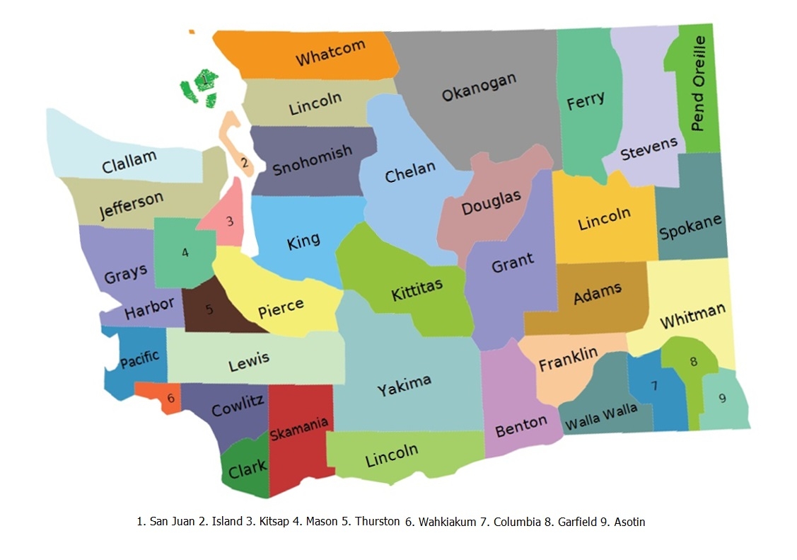 washington state map by counties