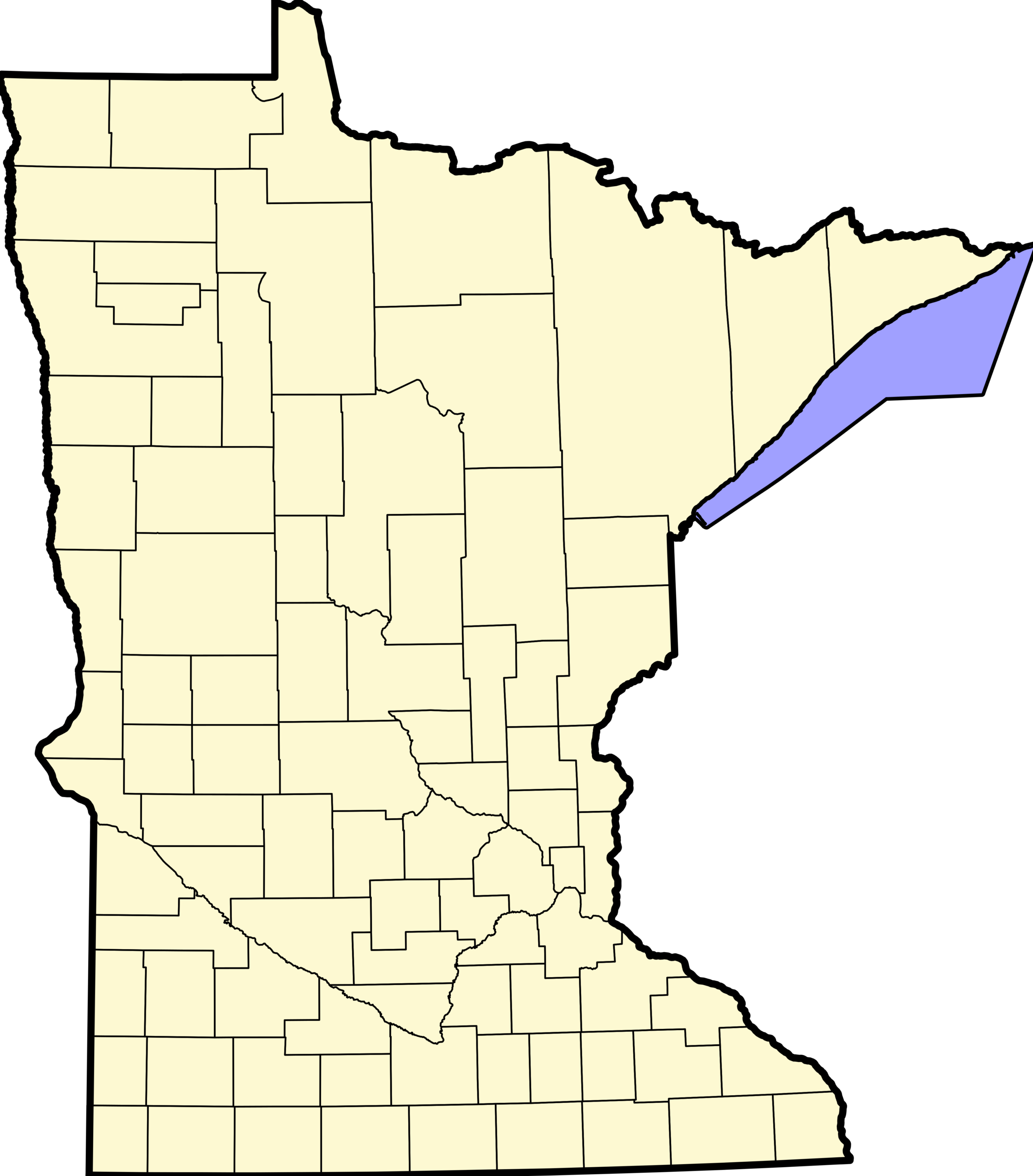 File Map Of Minnesota Counties Blank svg Wikipedia File Map Of Minnesota Counties Blank svg Wikipedia