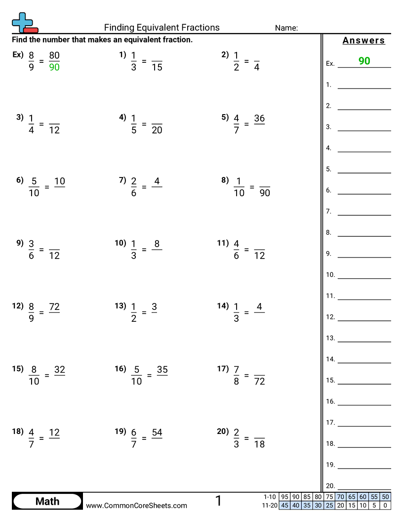 finding equivalent fractions worksheet finding equivalent fractions worksheet