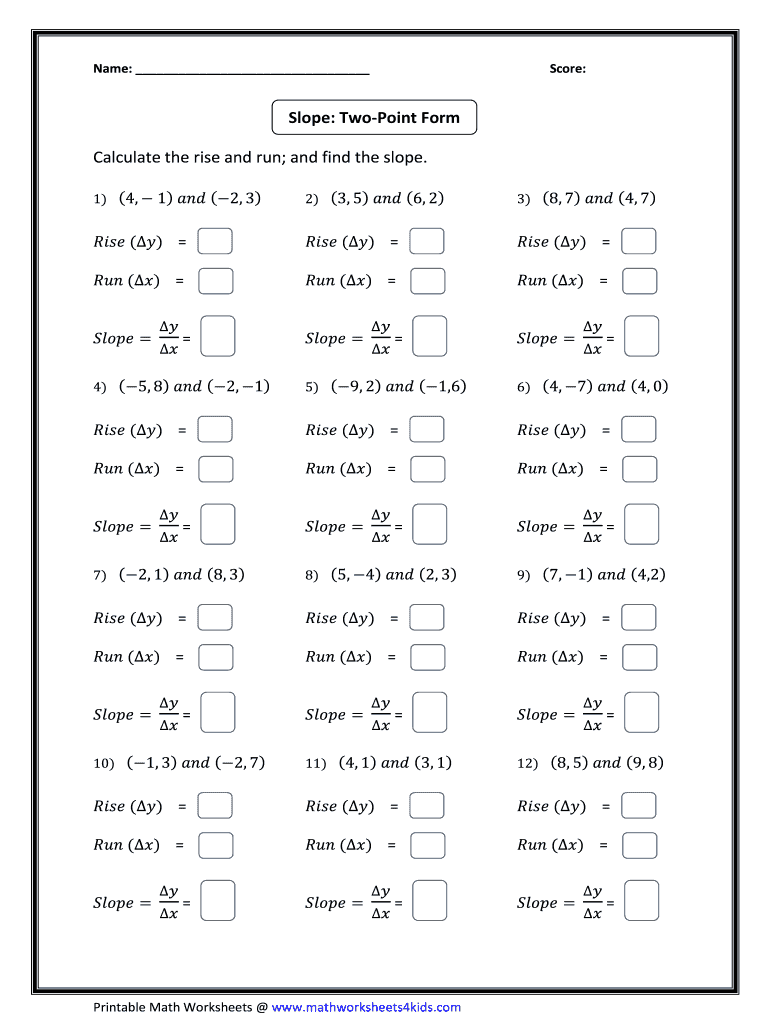 Finding Slope From Two Points Worksheet Pdf Fill Out Sign Online DocHub Finding Slope From Two Points Worksheet Pdf Fill Out Sign Online DocHub