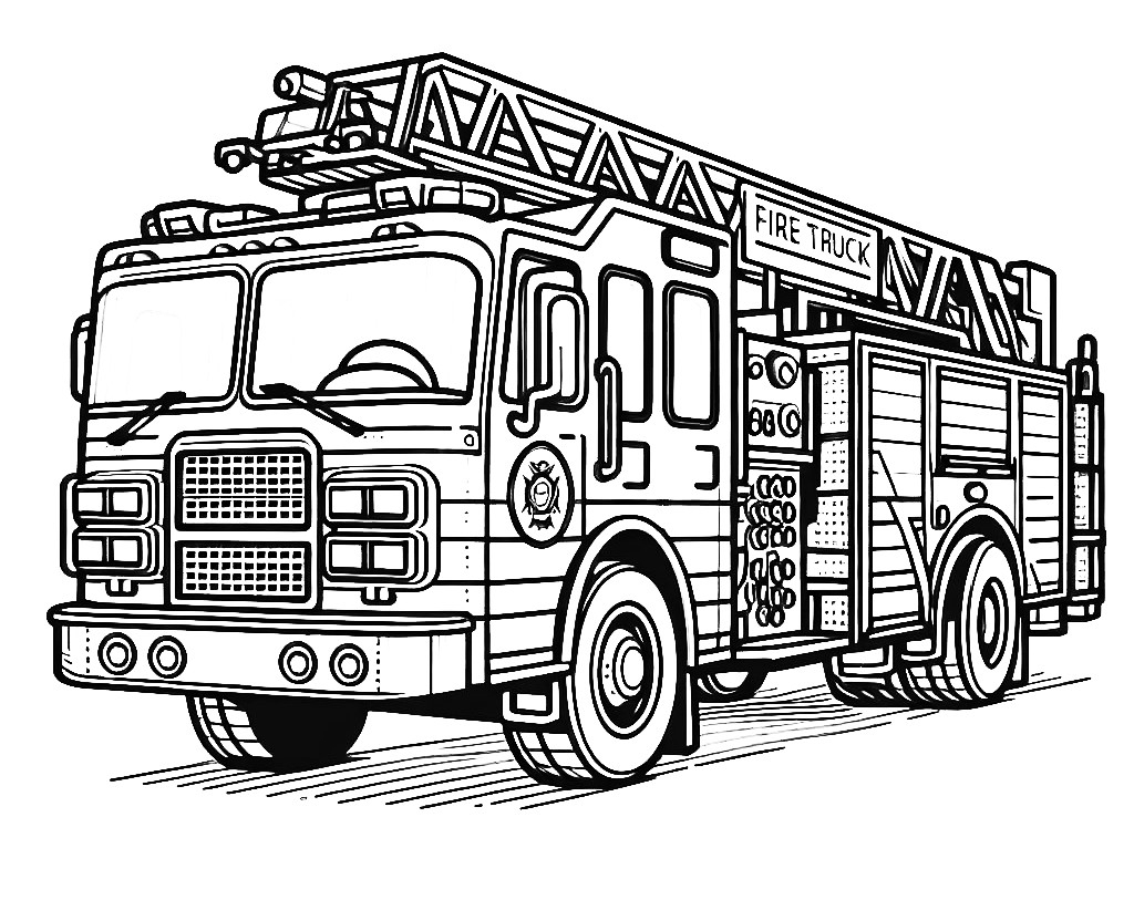 Fire Truck Coloring Page Fire Truck Coloring Page