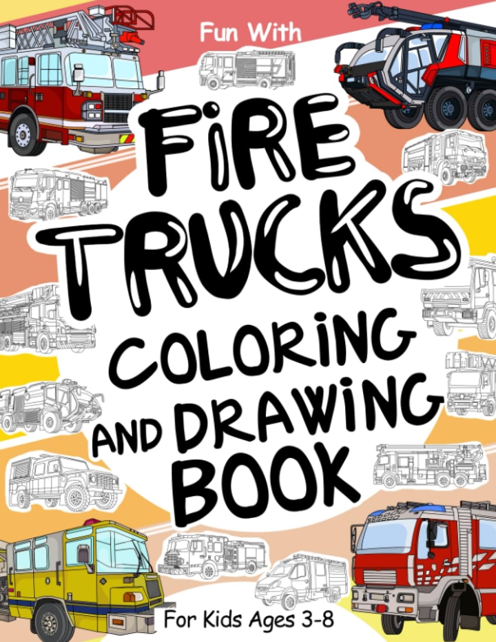 Fire Trucks Coloring And Drawing Book 04 ColoringBooks