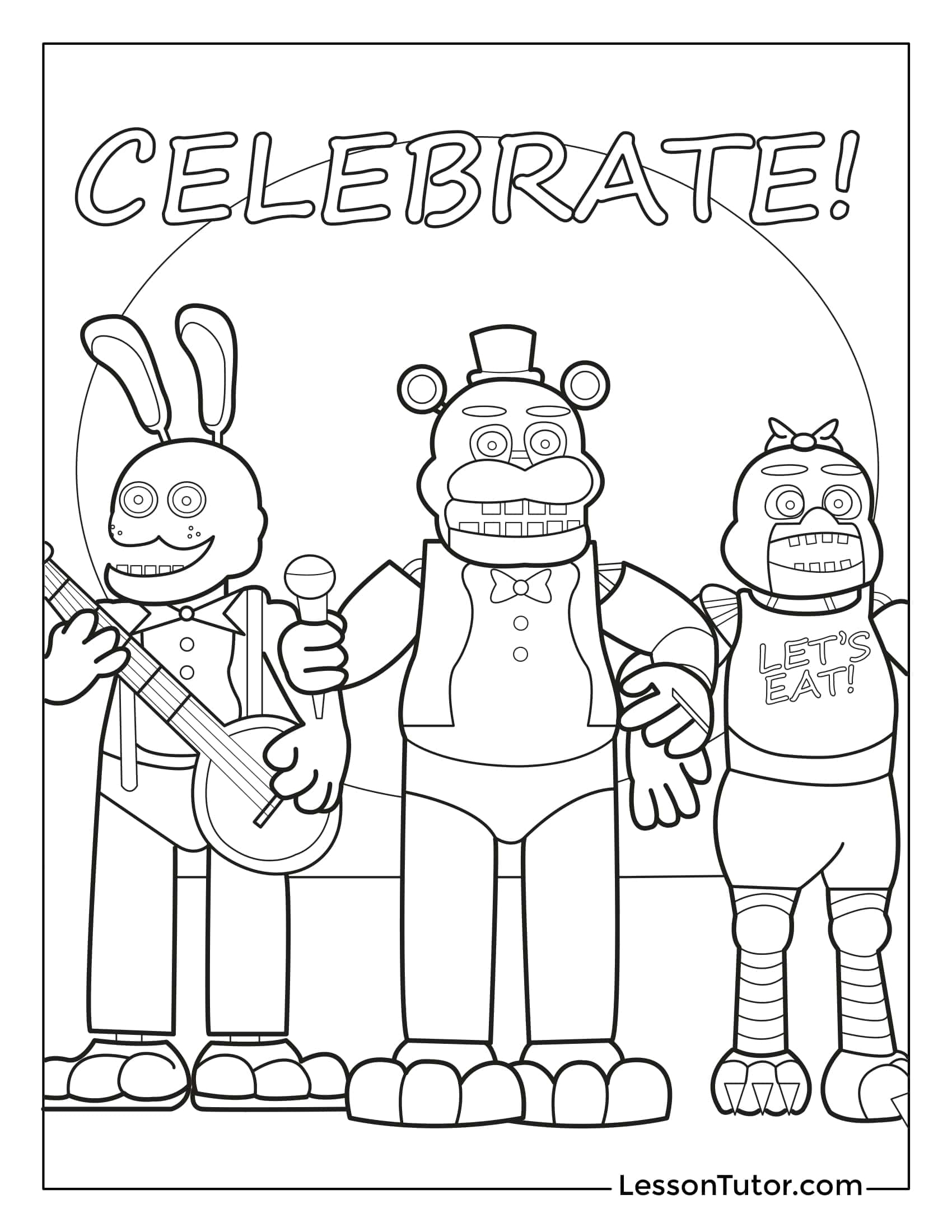 Five Nights At Freddy s Coloring Pages Lesson Tutor