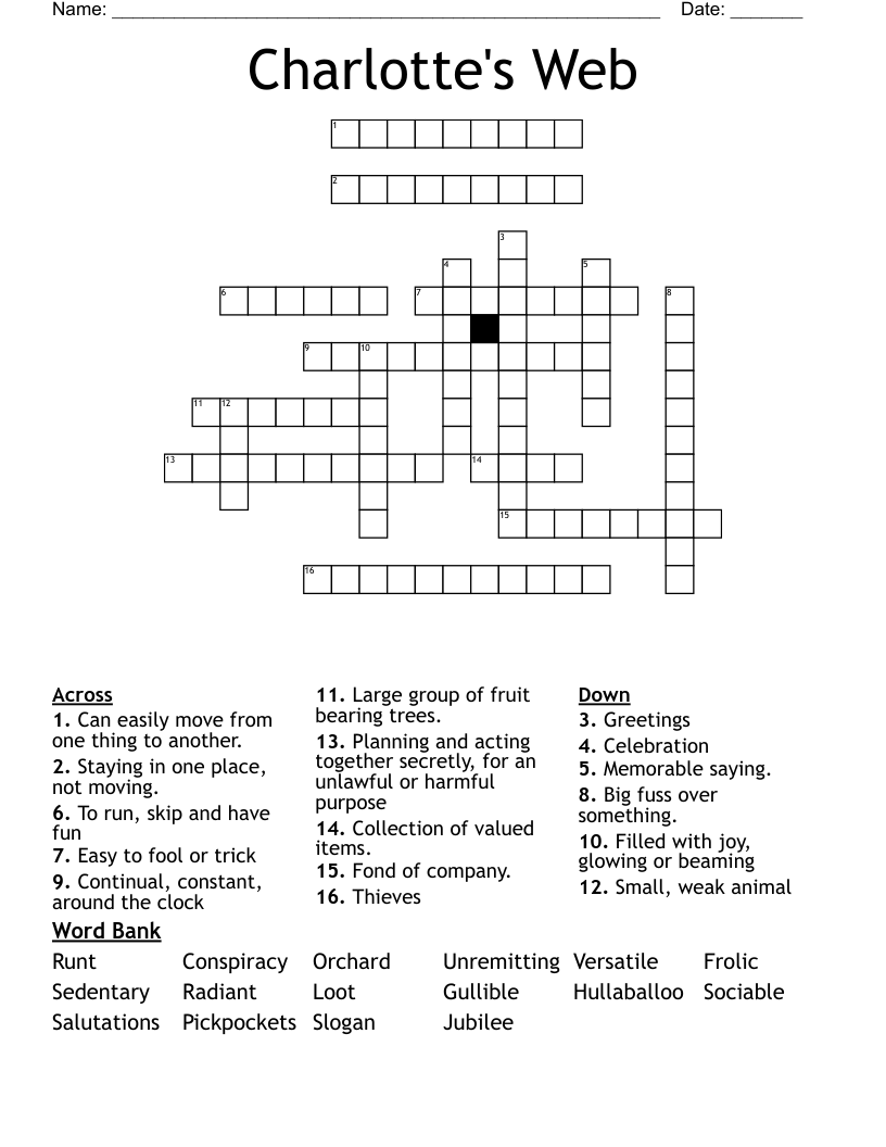 Flocabulary Crossword WordMint