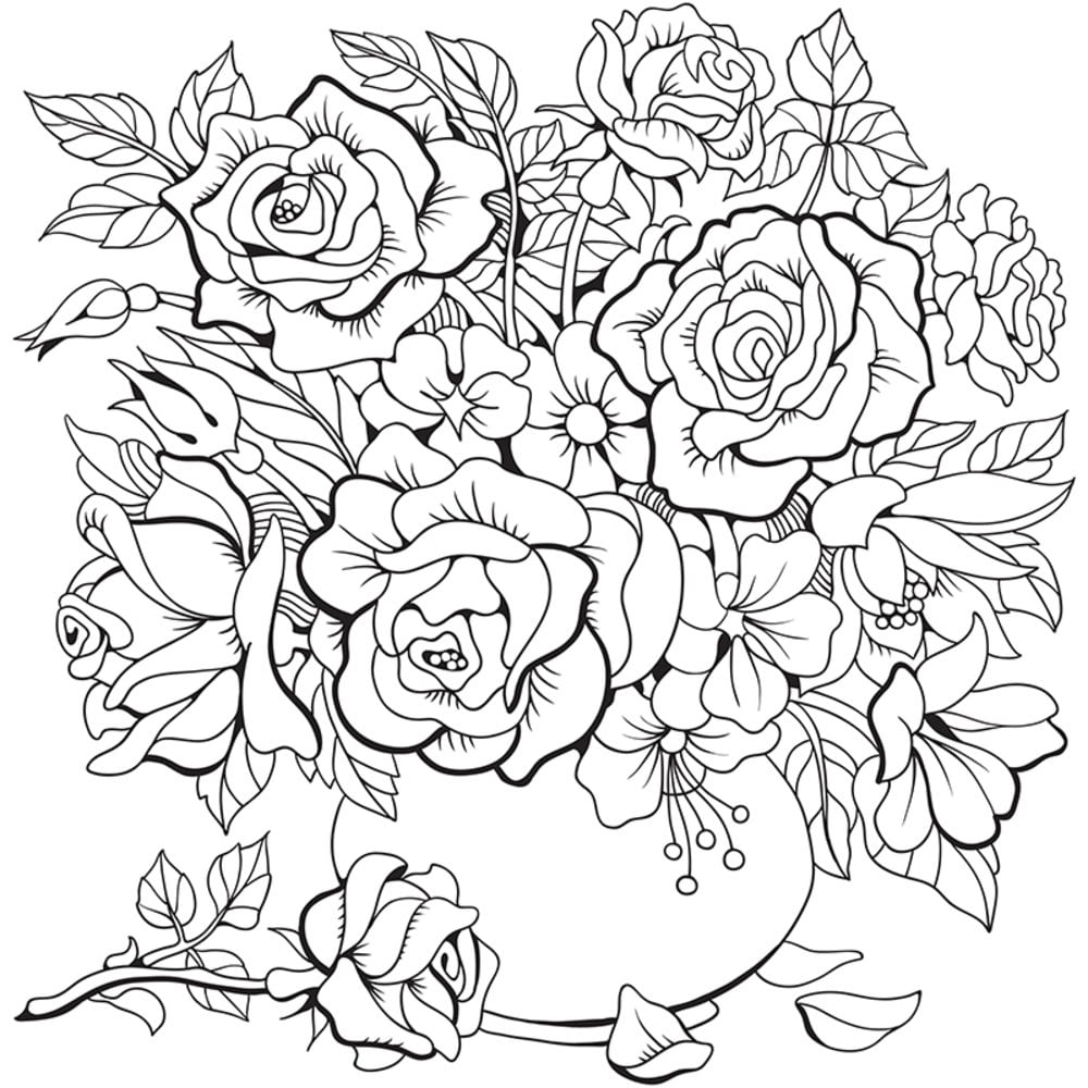 coloring pages printable flowers
