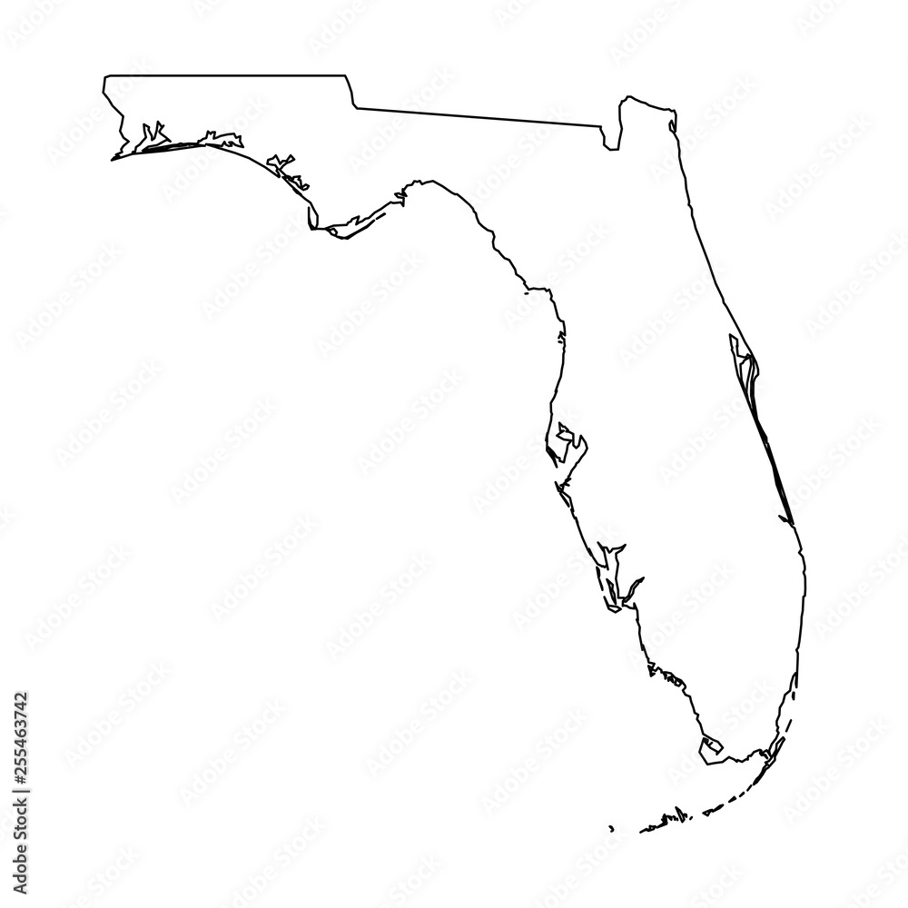 florida state map outline