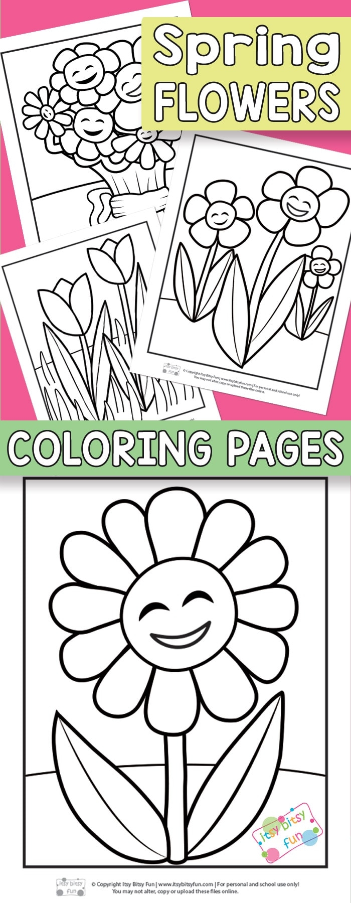 Flower Coloring Pages For Kids Itsy Bitsy Fun Flower Coloring Pages For Kids Itsy Bitsy Fun