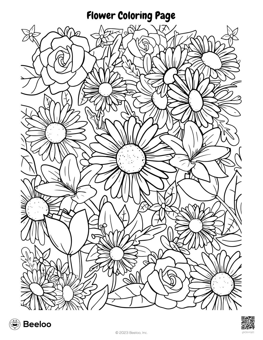 printable flower coloring sheets printable flower coloring sheets