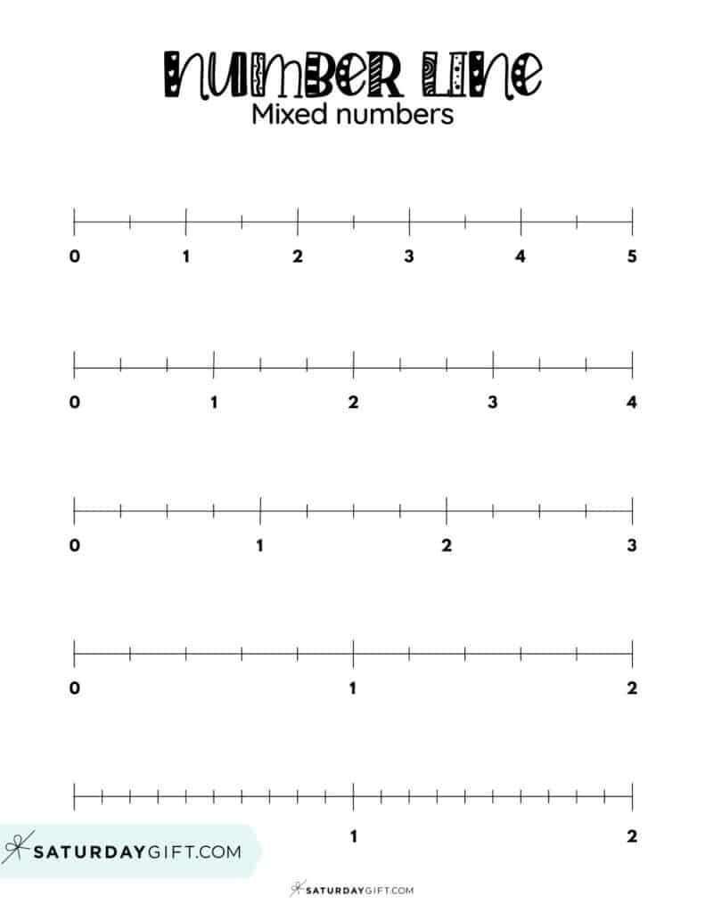 Fraction Number Line 16 Free Printables And Blank Worksheets