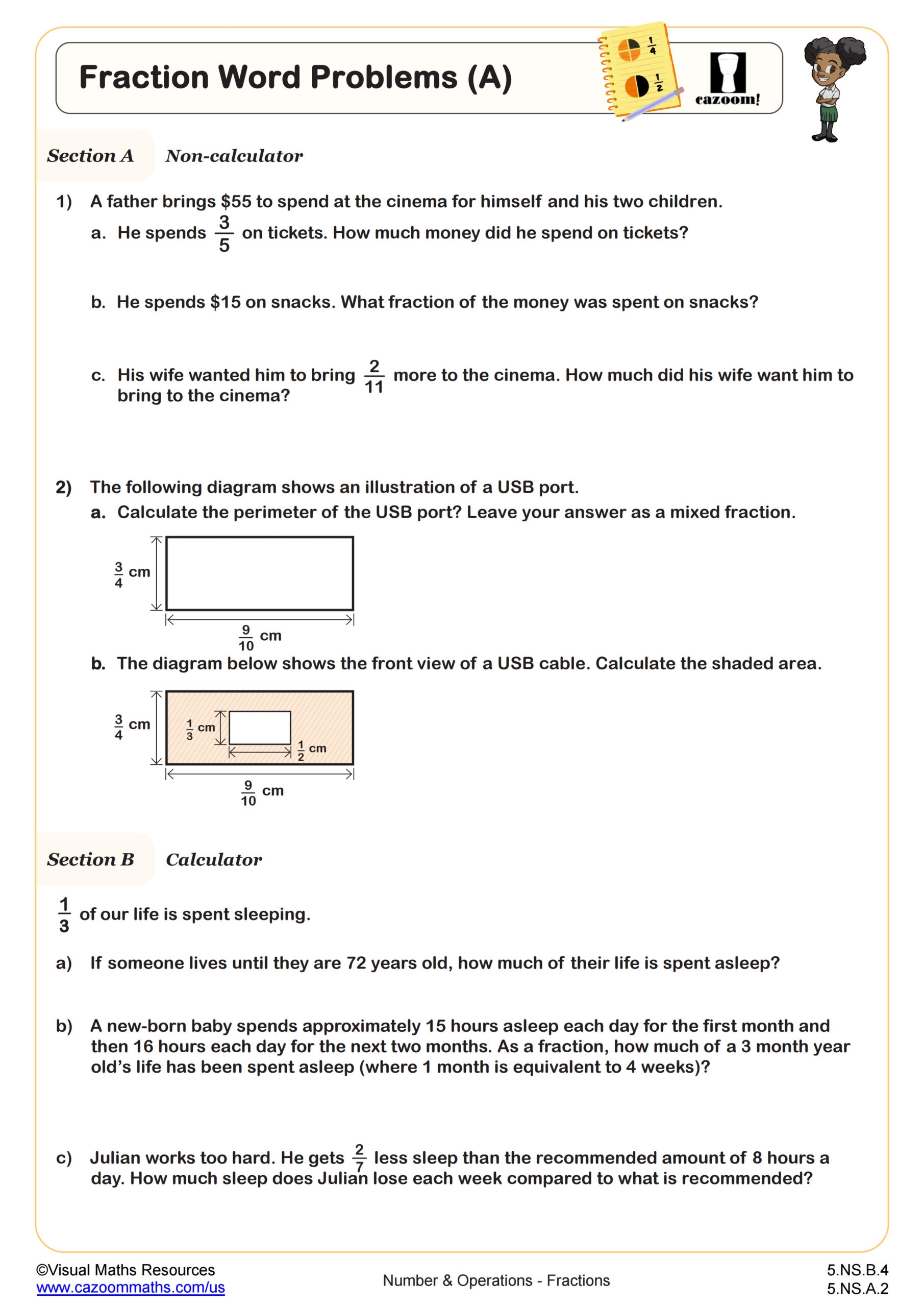 Fractions Word Problems A Worksheet Fun And Engaging 5th Grade PDF Worksheets
