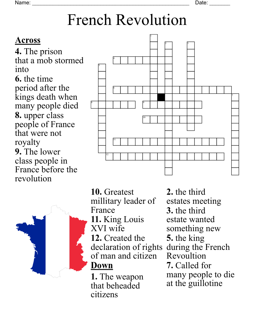 France Crossword WordMint