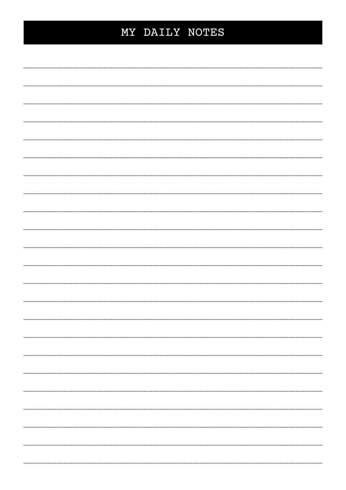 paper with lines to print