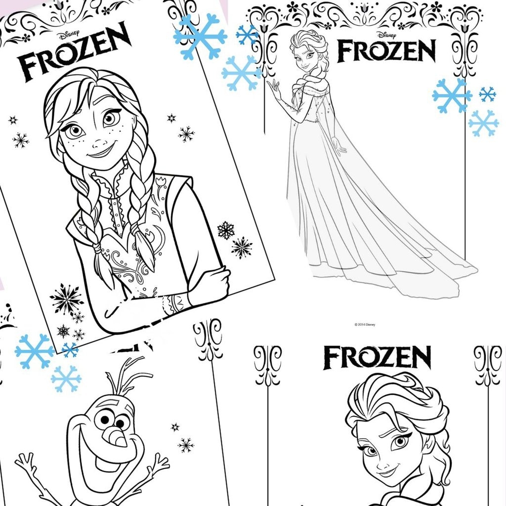 free frozen coloring pages