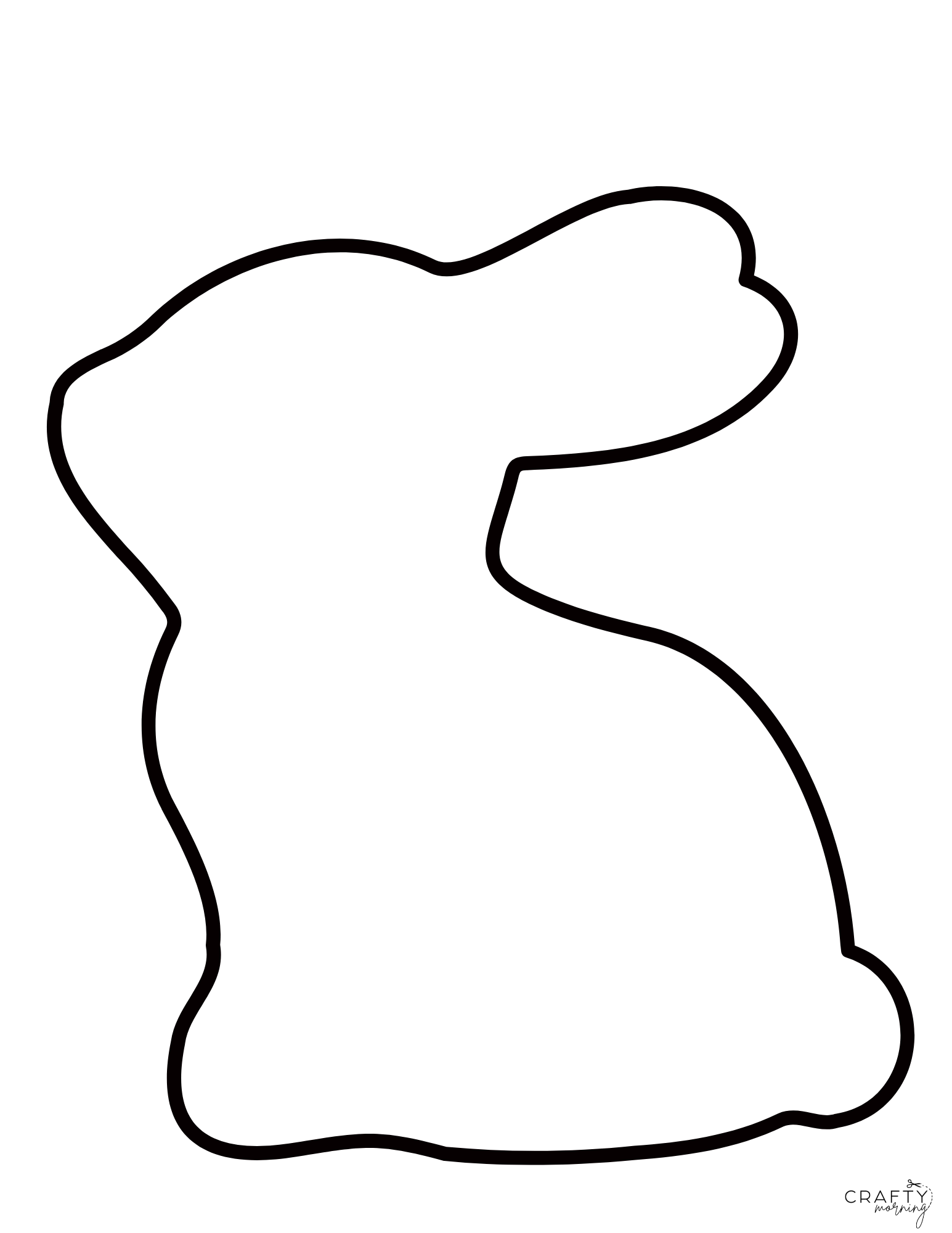 Free Bunny Outlines Printable Templates Crafty Morning