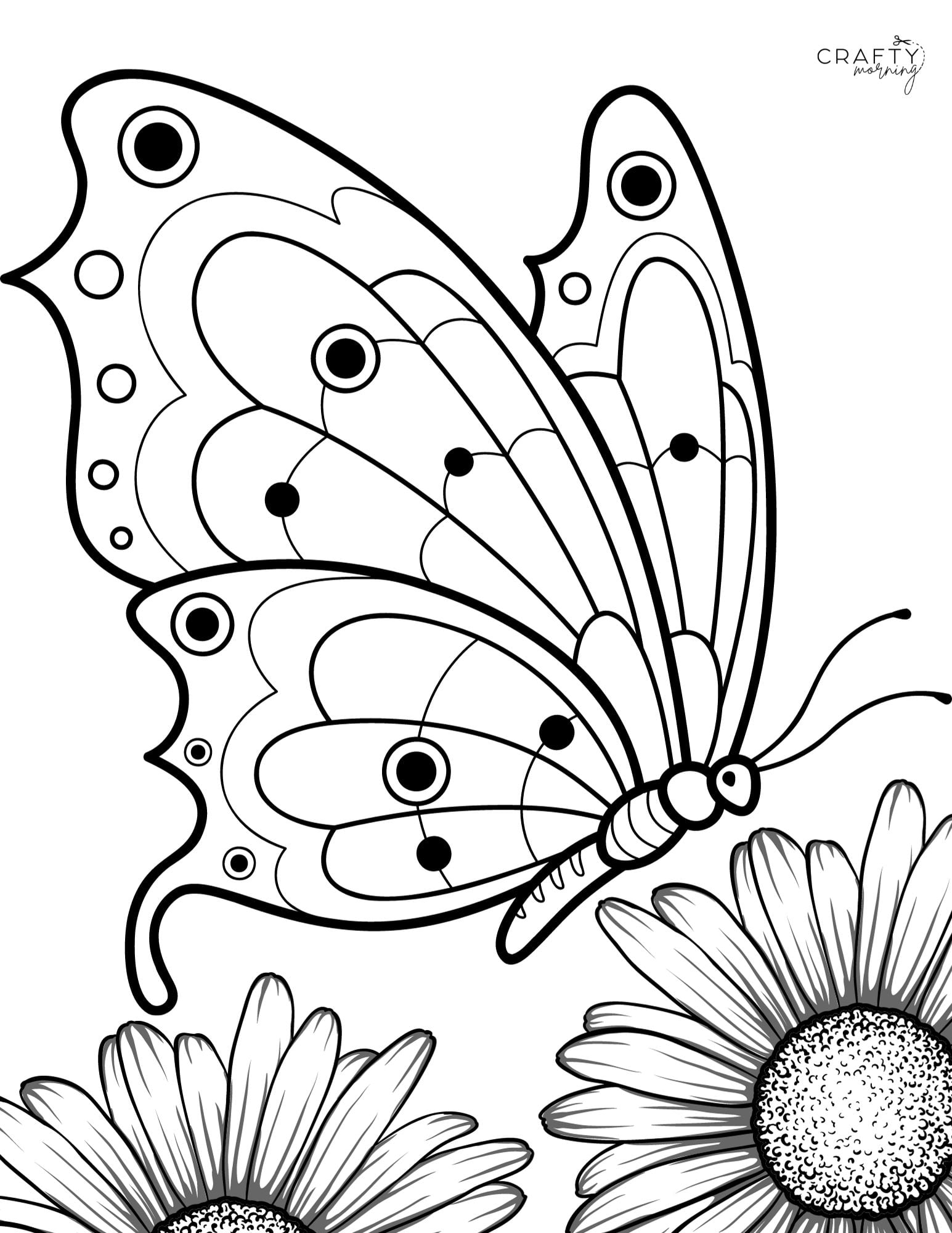 Free Butterfly Coloring Pages To Print Crafty Morning