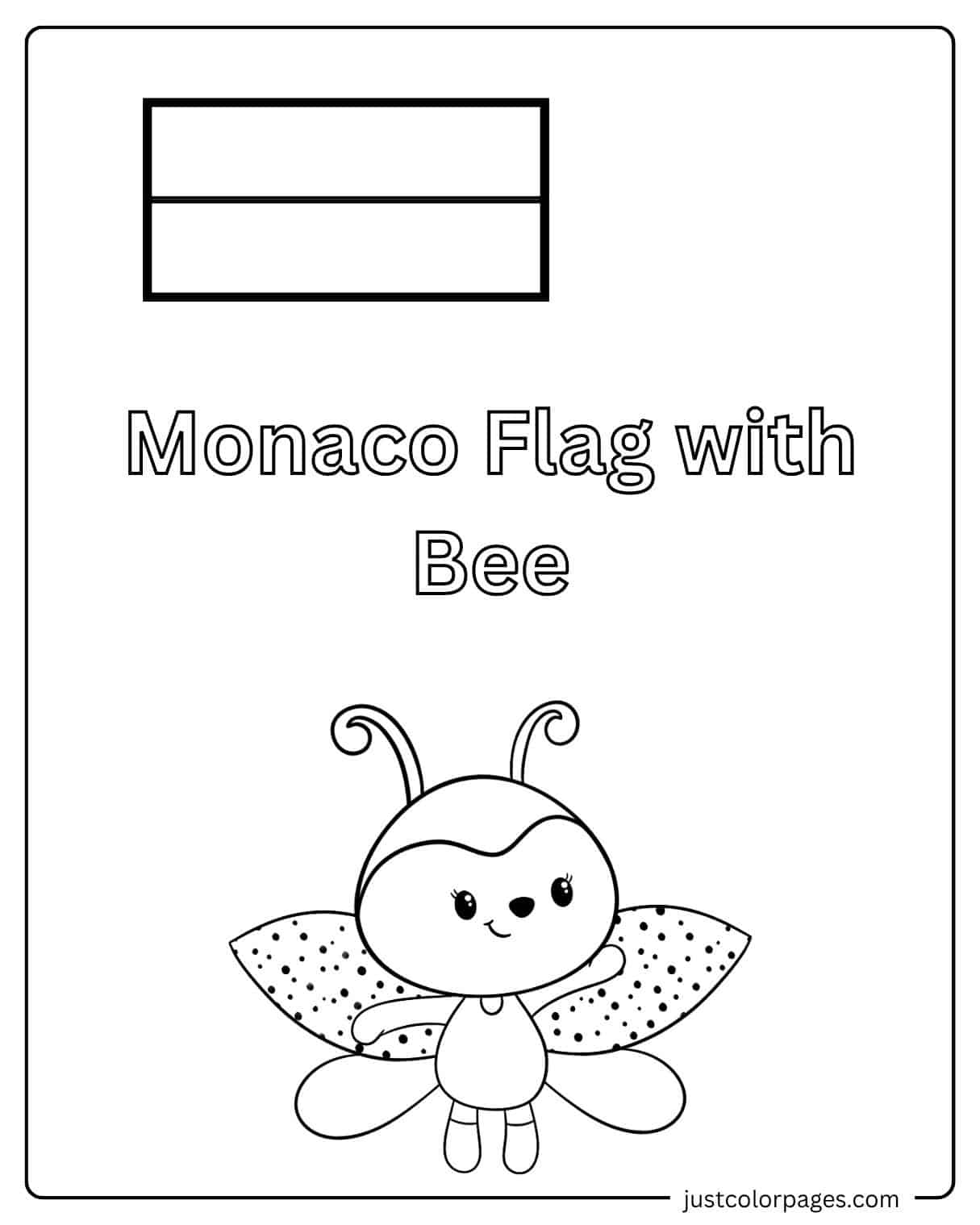 monaco flag coloring page