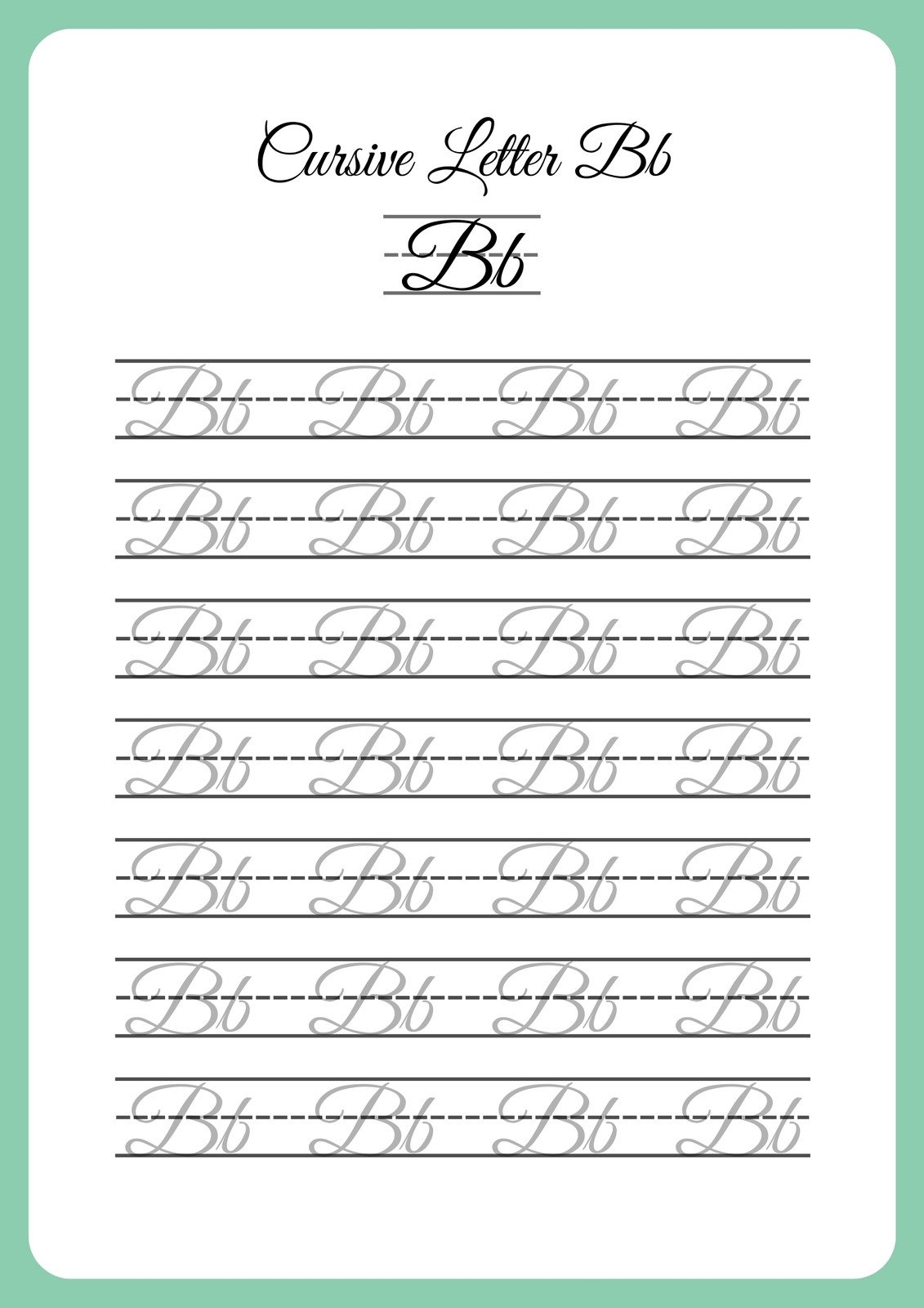 Free Custom Printable Handwriting Worksheet Templates Canva