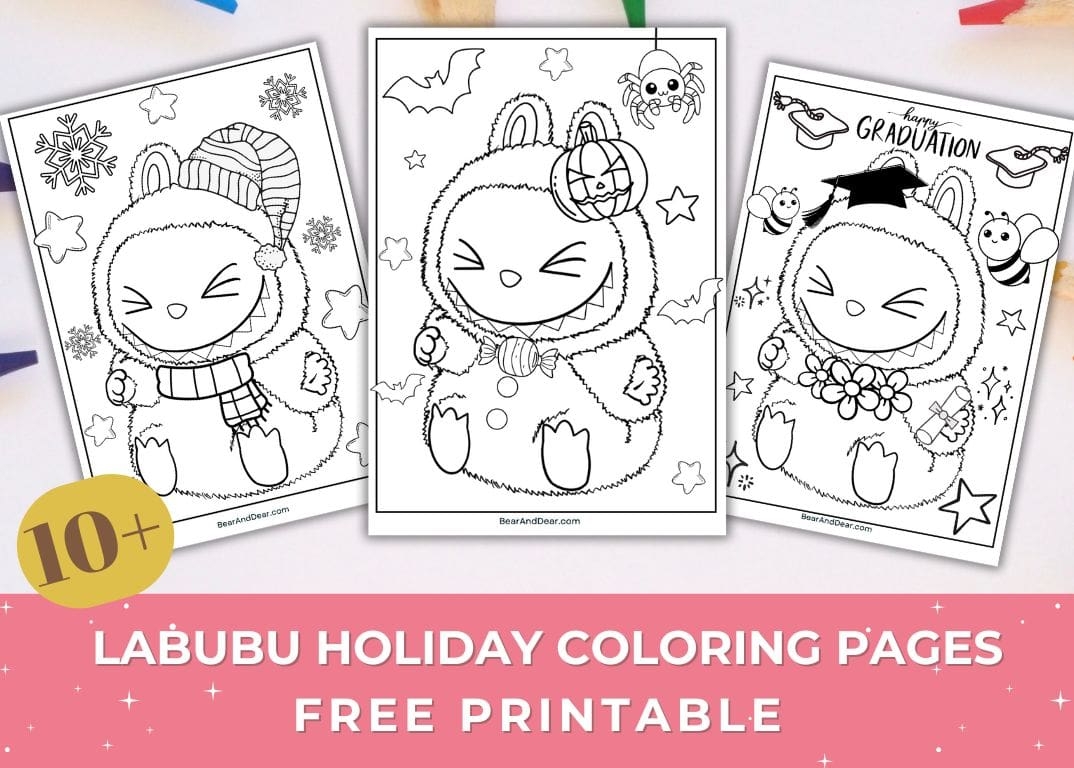 Free Cute Labubu Coloring Pages Printable Bear Dear Free Cute Labubu Coloring Pages Printable Bear Dear