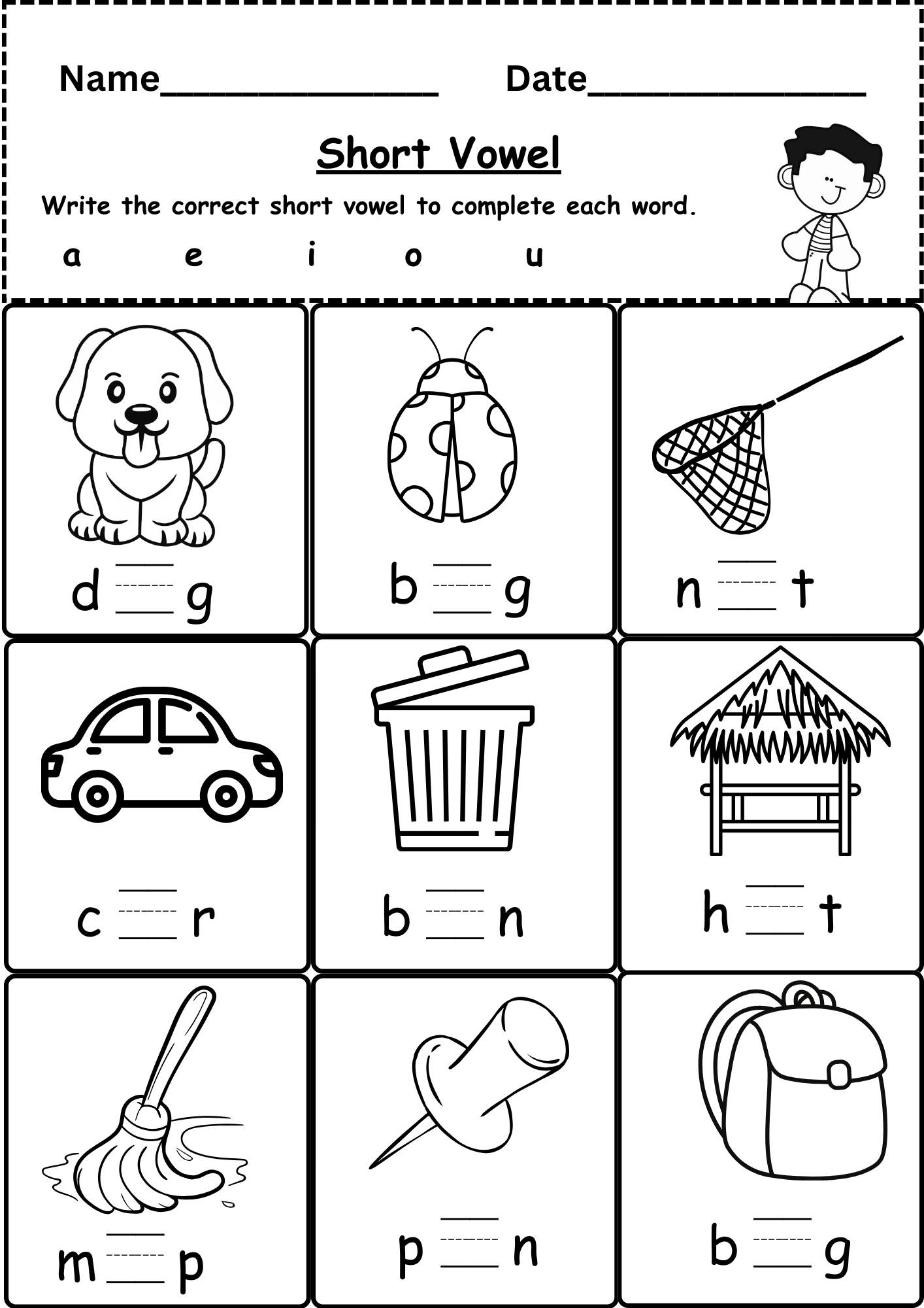 printable worksheets for kindergarten free