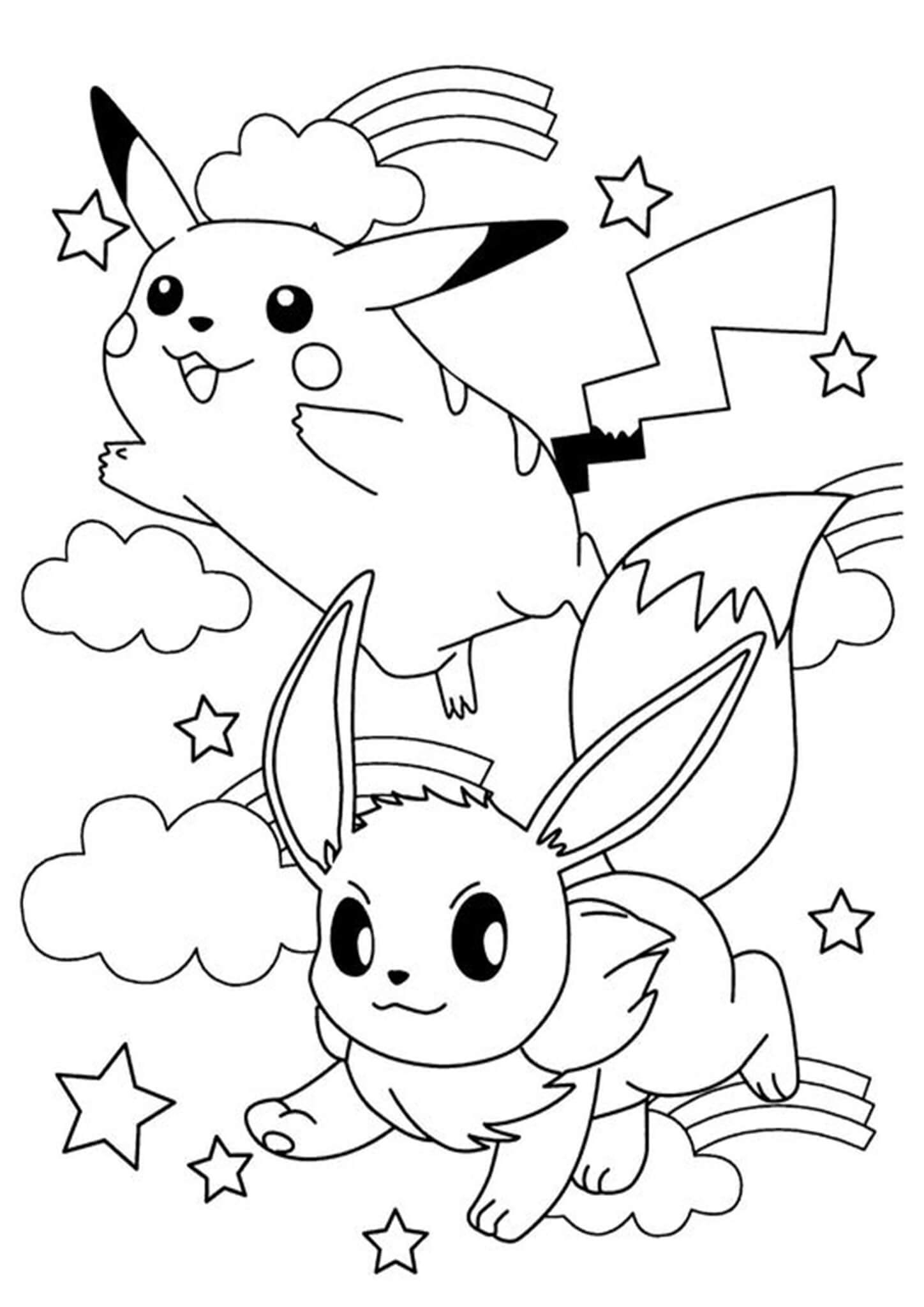 Free Easy To Print Eevee Coloring Pages Tulamama