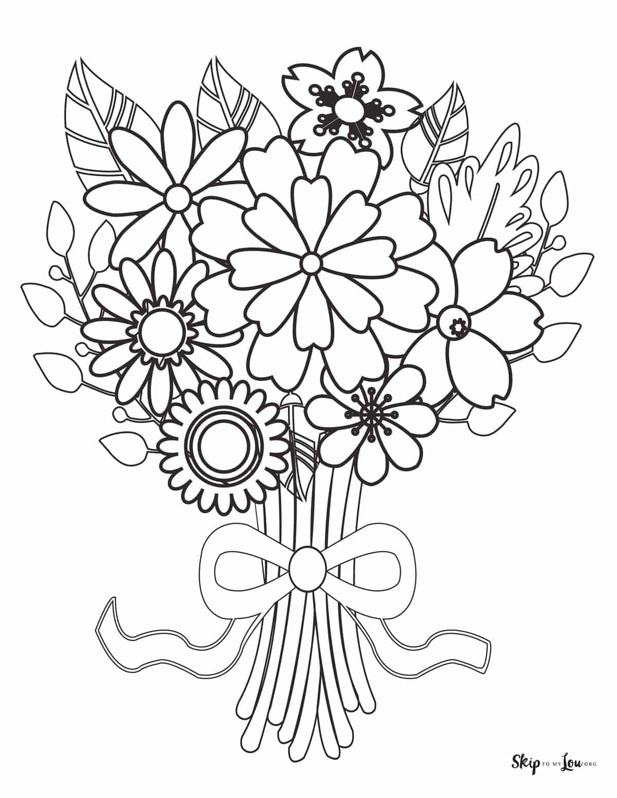 FREE Flower Coloring Pages For Kids And Adults Skip To My Lou
