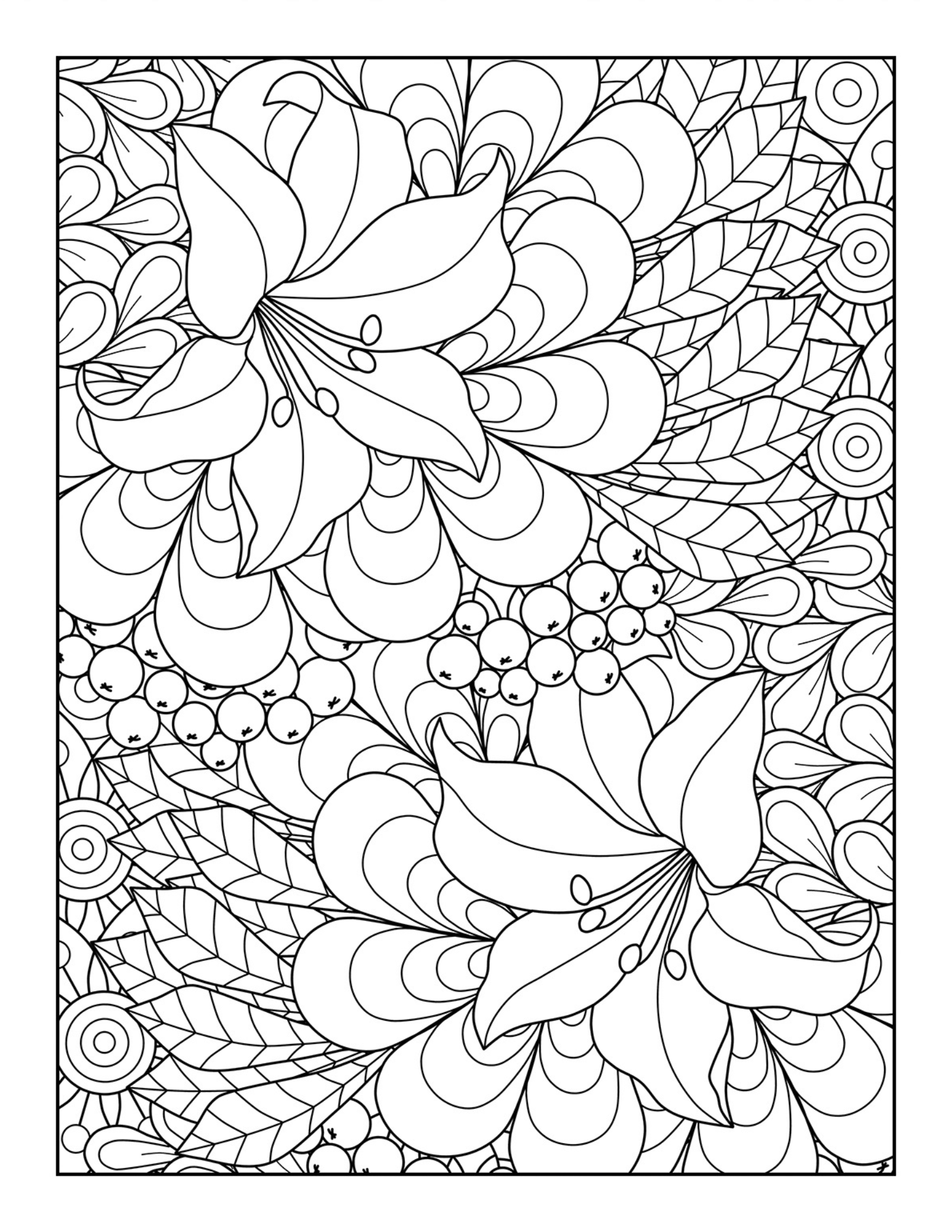 printable colouring pages flowers