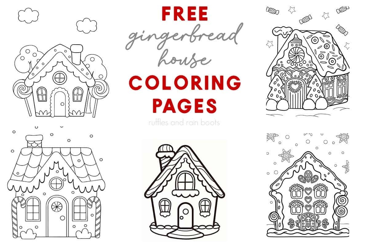 ginger bread house coloring