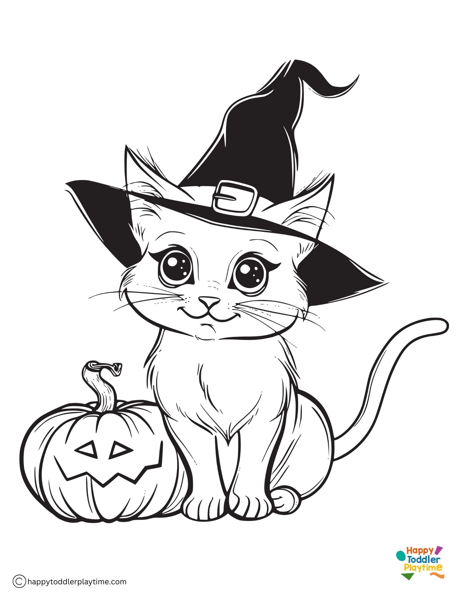 halloween cat coloring sheet