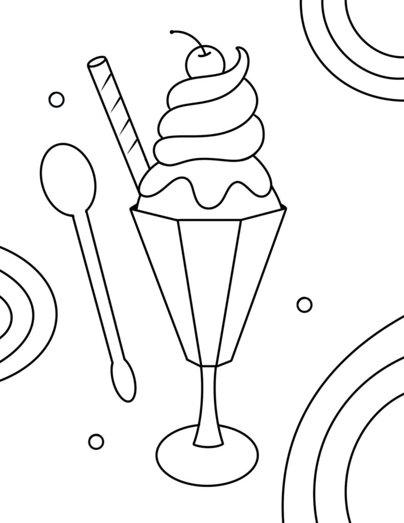 ice cream coloring page