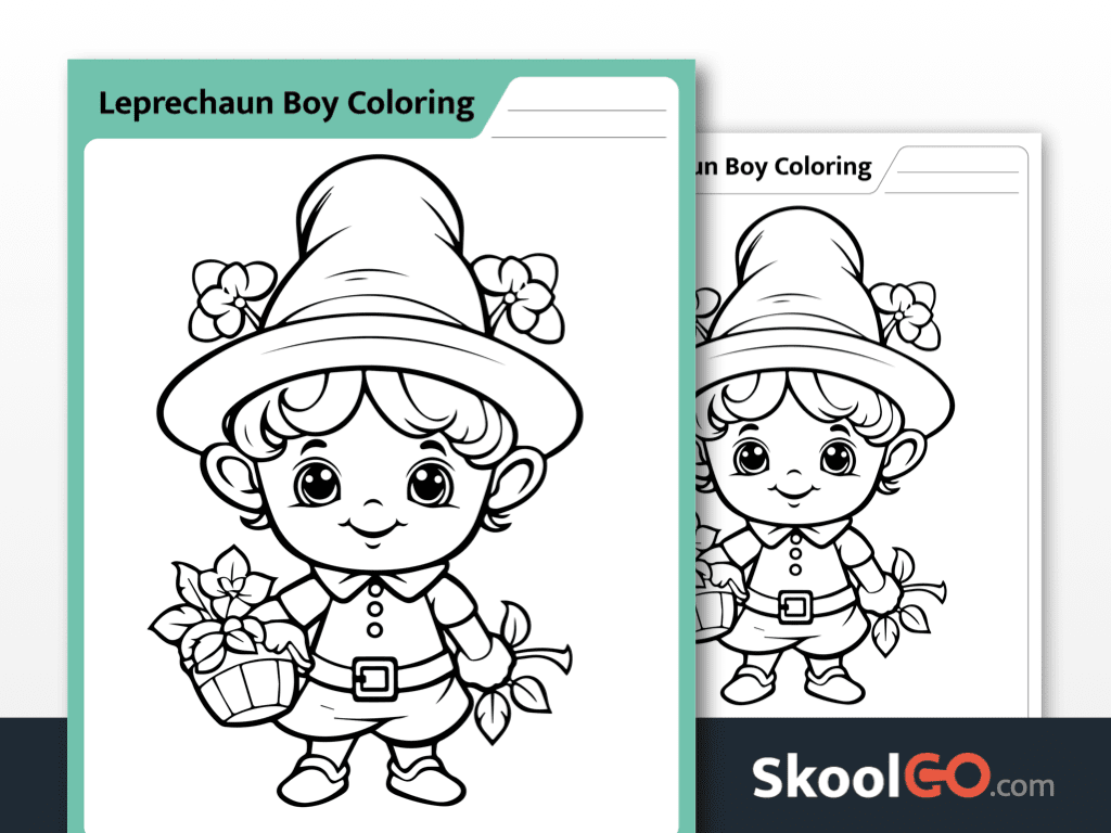 pictures to color of leprechauns