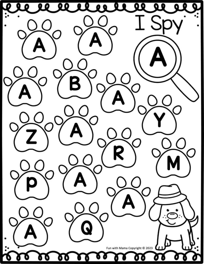 letter a printable worksheets