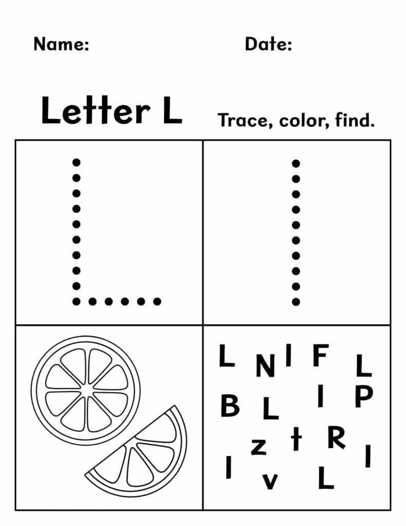 Free Letter L Worksheets For Preschool The Hollydog Blog Free Letter L Worksheets For Preschool The Hollydog Blog