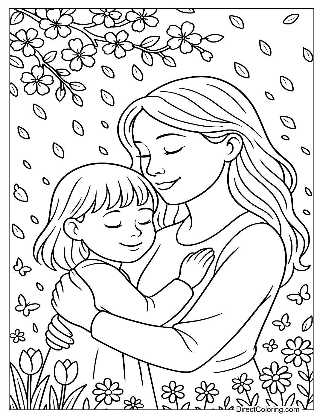 coloring pages of moms