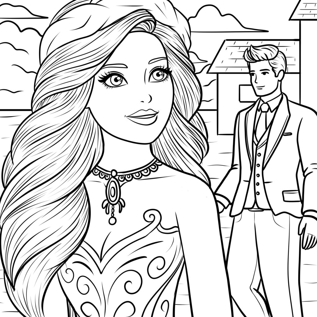 barbie coloring pages print