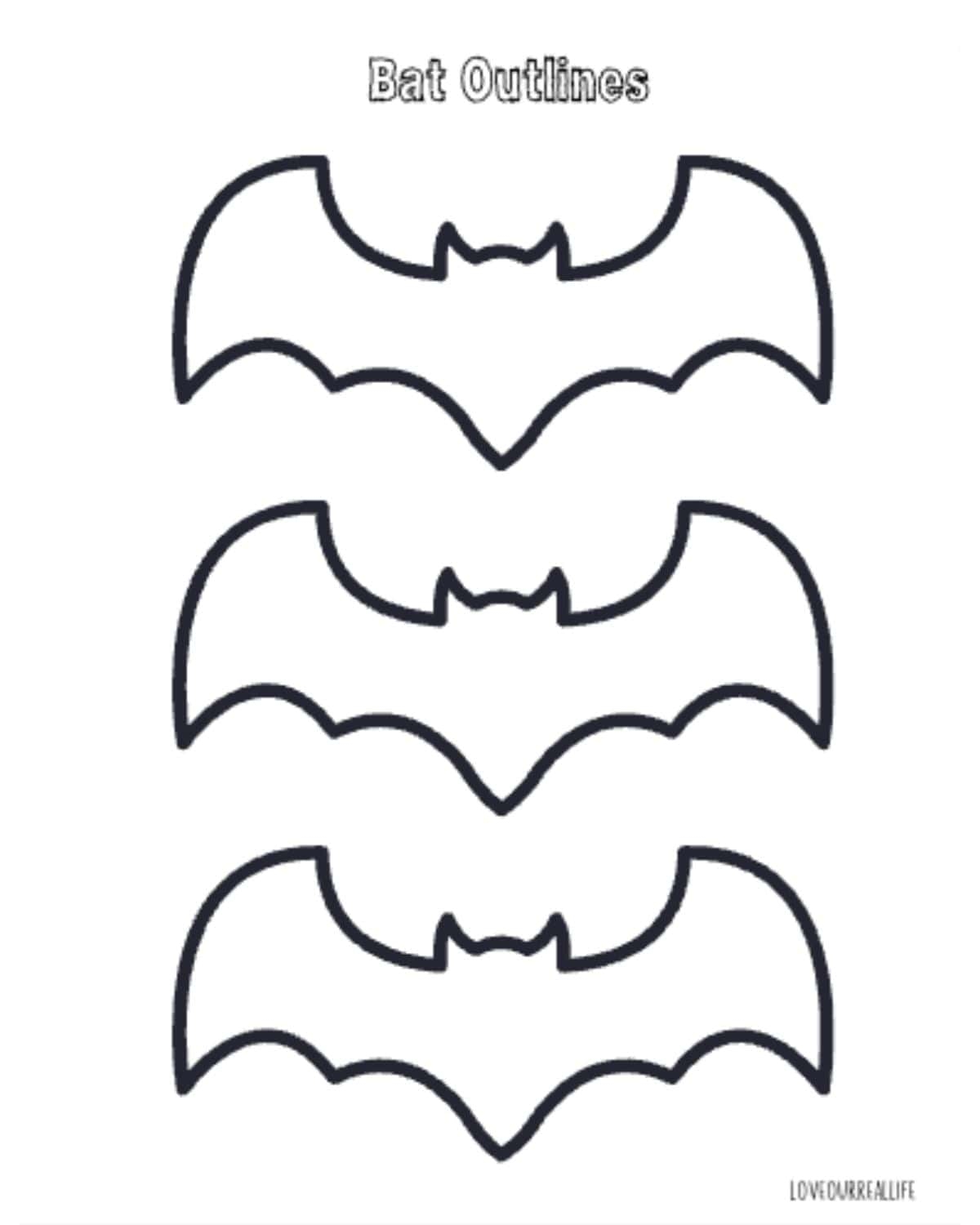 Free Printable Bat Template Stencil For Halloween Crafts Love Our Real Life