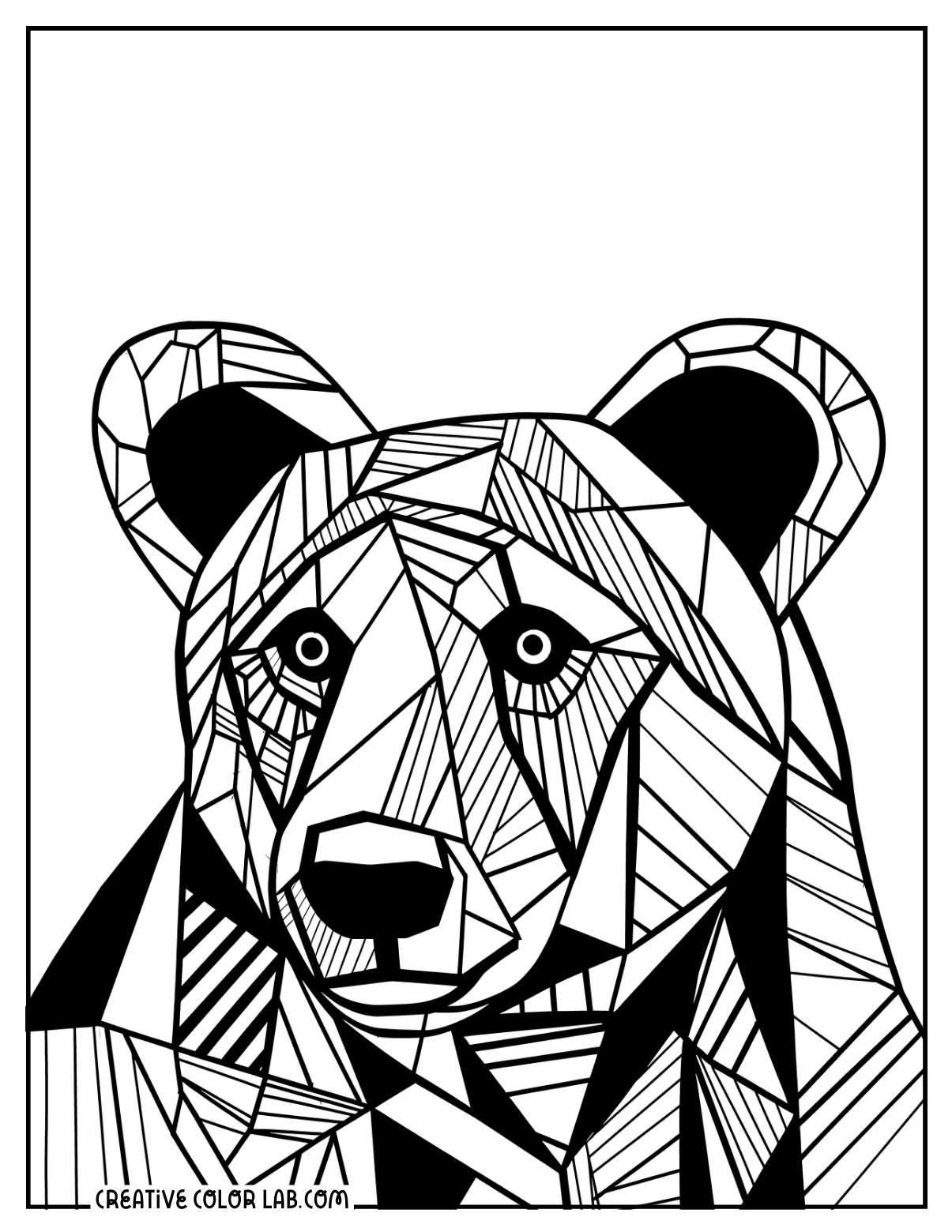bear coloring book page bear coloring book page