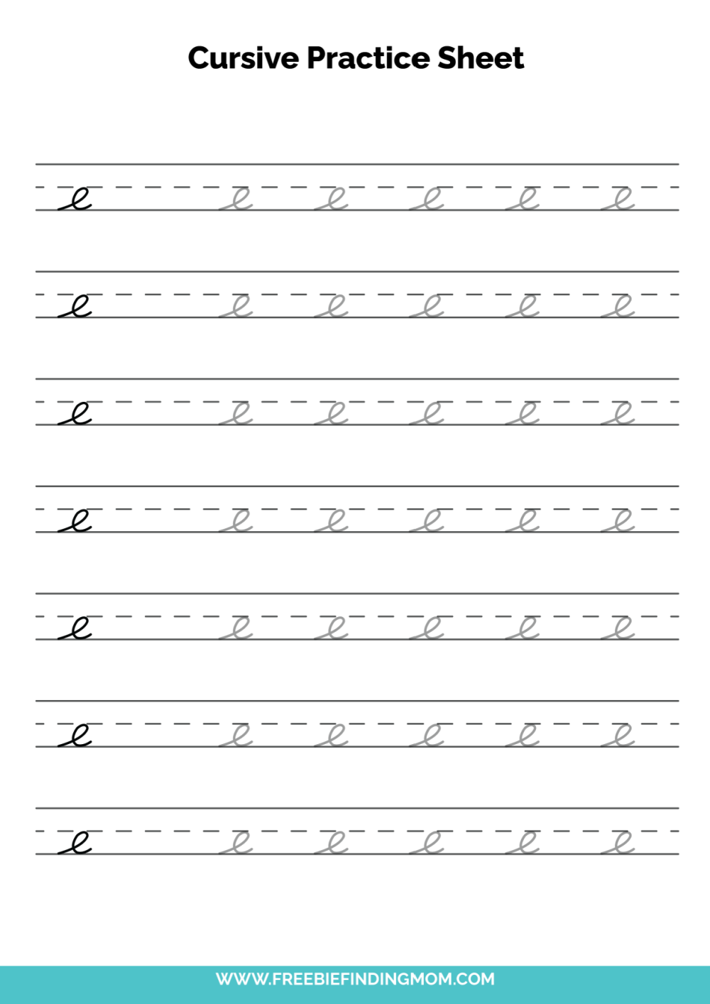 Free Printable Cursive Alphabet Practice Sheets Lowercase E Free Printable Cursive Alphabet Practice Sheets Lowercase E