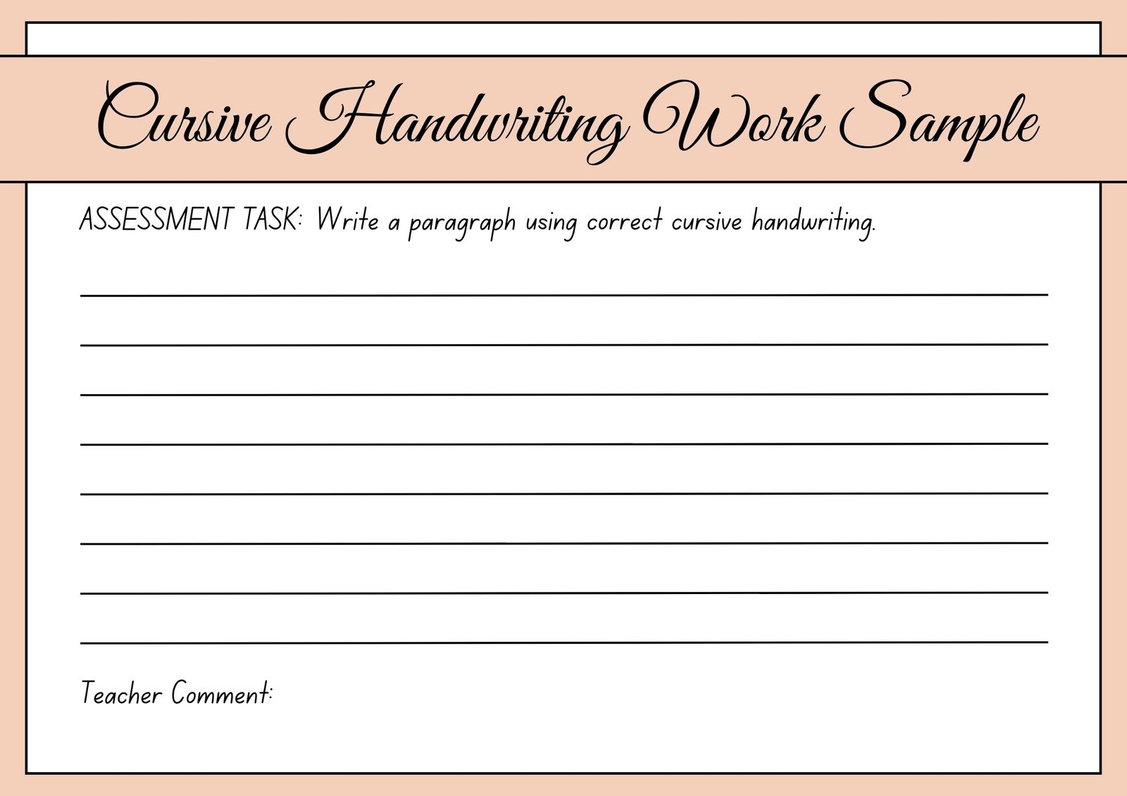 Free Printable Cursive Writing Worksheet Templates Canva Free Printable Cursive Writing Worksheet Templates Canva