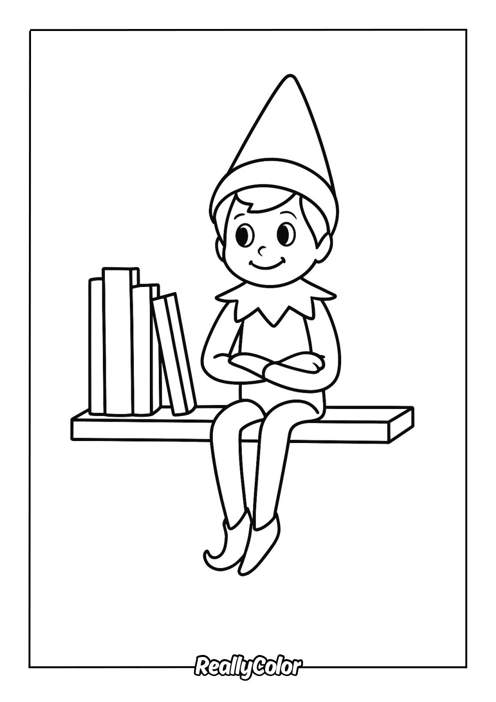 Free Printable Elf On The Shelf Coloring Pages