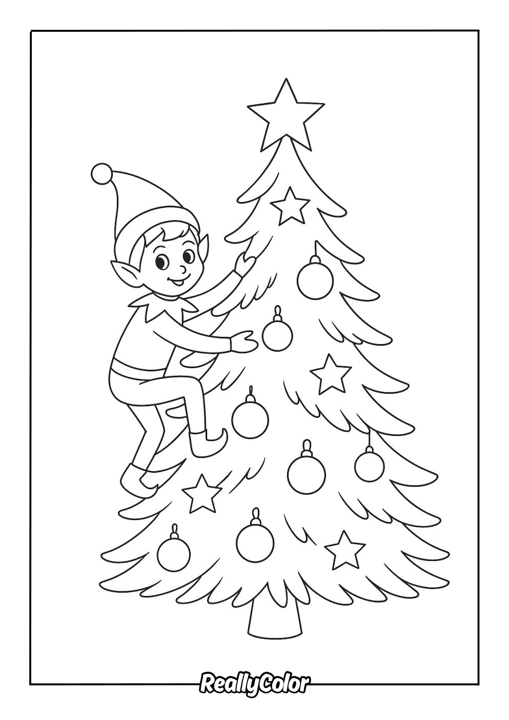 Free Printable Elf On The Shelf Coloring Pages