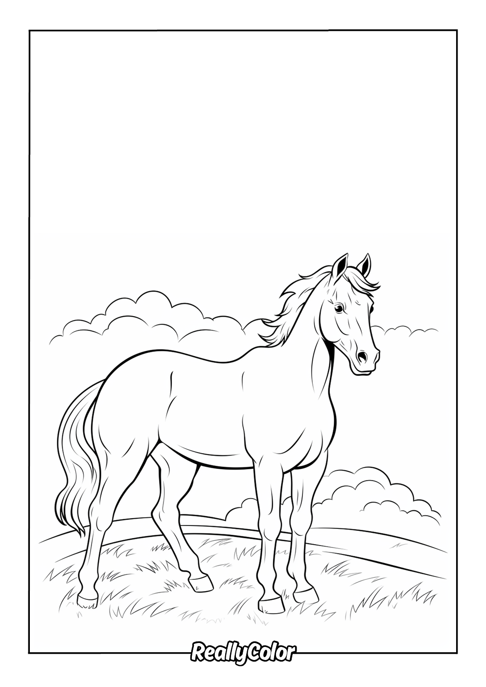 free horse coloring pages