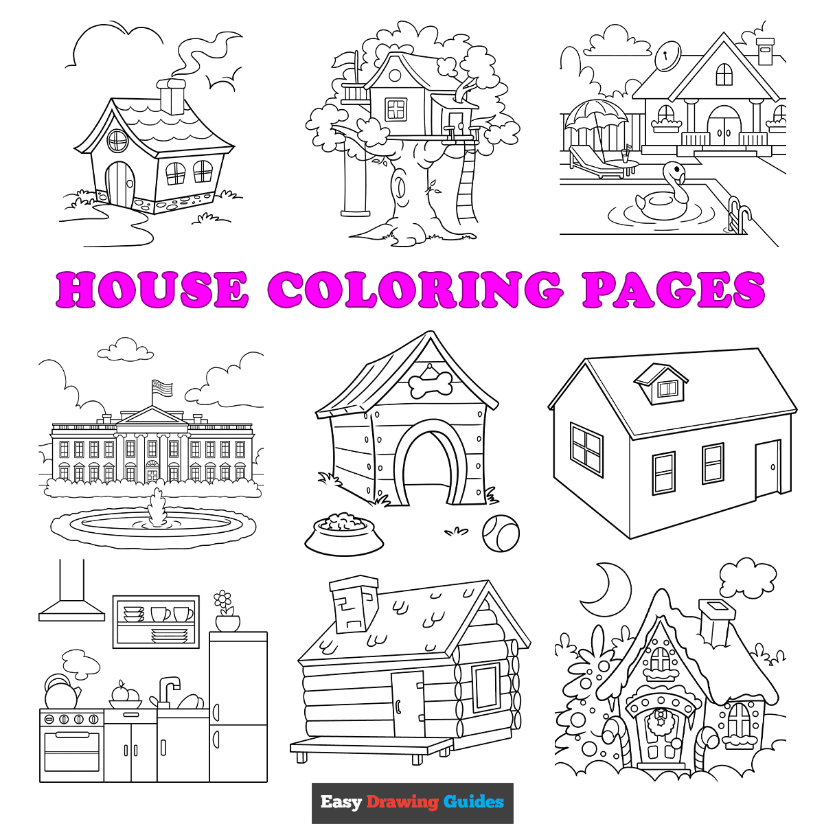 Free Printable House Coloring Pages For Kids